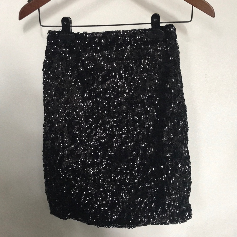 Black Sequin Skirt